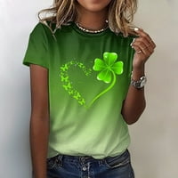 Proljetne košulje za žene plus veličine, ženski dan ul Patricki vrhovi kratkih rukava majica povremene