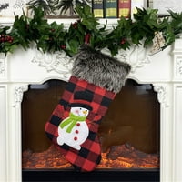 Outfmvch Božićni ukrasi Početna Dekor Fashing Božićni čarape Poklon torba Božićni uzorak Božićni ukras