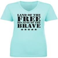 Zemljište sa besplatnim ženskim majicom V-izrez