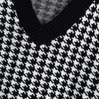 Ženski džemper prsluci Ležerne prilike na rukavu za pulover V-izrez u boji rukava bez rukava prsluk