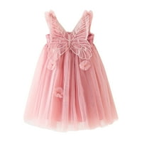 PIMFILM proljetne haljine za dječju haljinu dječje djevojčice za dijete Ljeto pamučno posteljina ruffle