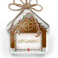 Ornament tiskani jedno obosone organske jabuke Božić Neonblond
