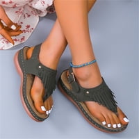 Ichuanyi sandale za žene čišćenje ženskih ženskih modnih ležernih kristala otvorenih nožnih prstiju sandale s niskim potpeticama cipela