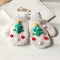 Kids rukavice plišane remene tople rukavice pada zimske crtane slatke božićne dječake Djevojke tople