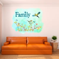 Akvarel naljepnica Obiteljski dnevni boravak Zidni naljepnica za obiteljska porodična slova Likovna