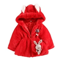 Entyinea delič djevojčica sa podiznim odećnim kaputom za kaput toplom jesen zimu za djevojke crvene