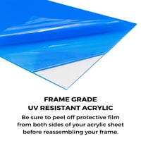 Frame siva šipka za picture - Moderni foto okvir uključuje UV akrilni štitnik