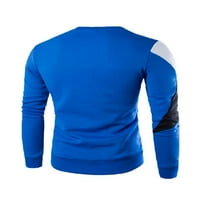 Colisha muški skakači patchwork dukserište boja blok pulover slobodno vrijeme bejzbol dugih rukava plavi