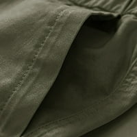 Vedolay kratke hlače za muškarce muške posteljine kratke hlače Ležerne prilike elastične struke Ljetne