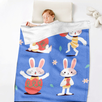 DiCasser Easter Spring bacajte pokrivač s jastukom poklopca simpatičnih udobnih mekih ćebad za dječake i djevojke