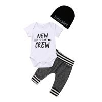 Postavlja novorođenčad novorođenčad za bebe Romper + Hlače odjeća za odjeću za odjeću Bodysuit