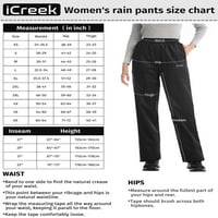 ICREEK ženske kiše hlače vodootporne planinarske hlače Vjetrootporna lagana za hlače Radna kiša na otvorenom