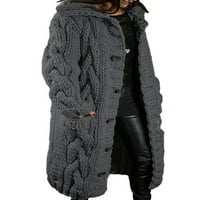 Colisha Ženska gradijentna zimska topla odjeća labav gumb dolje jakna meka otvorena prednja kardigan