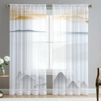 Colisha Voile prozor za zavjese Džepne posteljine teksturirane zavjese Filtriranje svjetla Dugo za dnevni