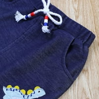 Toddler Kids Boys Girls Casual Tops Majica Denim hlače Outfits Podesite odjeću