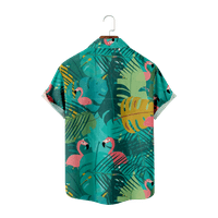 Flamingos Green Leaf Majice za muškarce 3D tiskane muške havajske košulje plaža kratkih rukava modni