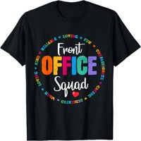 Slatka školska sekretarka administratorska aprecijacija Front Office Squad majica Crni medij
