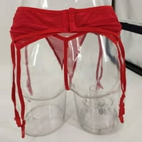 Istezanje seksi gaćica za žene T-leđa G-string remenice sa podvezicom čipke donje rublje Tangas crvena