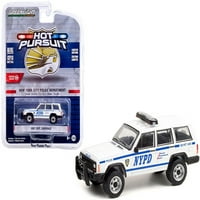 Diecast Jeep Cherokee White s plavim prugama Nypd New York City Policija od vruće potraga serija model