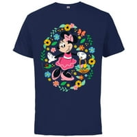 Disney Minnie Mouse Springtime Uskršnje jaja Hunt - pamučna majica kratkih rukava za odrasle - Prilagođena-atletska mornarica