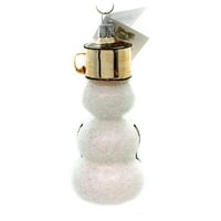 Zlatni zvonik sanjački snjegović sa šeširnim staklenim ukrasnim šargarepom SN226