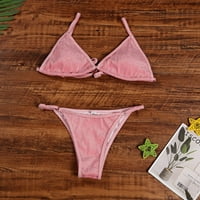 Lovskoo bikini setovi za žene Tankeni bikini Print kupaći kostim pune kupele punjene grudnjake kupaće plaže ružičasta