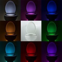 Lingouzi LED WC noćno svjetlo, LED svjetlo, smiješna noćna svjetlost 8 boja u sobi za promjenu, dodatna