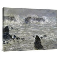 u. oluja s obale Belle Isle Art Print - Claude Monet