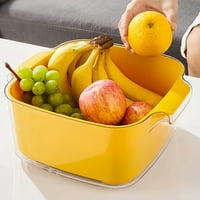 Gyedtr dvostruki sloj odvodi košara s poklopcem, kuhinjom voće i povrća, kućni prijenosni umivaonik