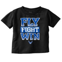 Air Forth Fly Fight Win Slogan Toddler Boy Girl Majica Dojenčad Toddler Brisco Brends 3T