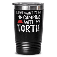 Kamp Tortie 20oz nehrđajući šalica od nehrđajućeg tumblera za smiješnu mačku mamu ili mačju tatu kamper
