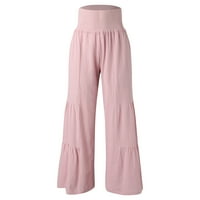 Akiihool ženske hlače Ležerne prilike ženske joge hlače s džepovima ravno-noga labav komfej modalni