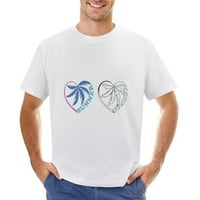 Majica za majicu palme za ruku na srce Dizajn muškaraca Žene Ljeto plaža Graphic Tee