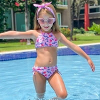 Sawvnm Toddler Kids Baby Girls Print Print Bowknot kupaći kostimi kupaći kostimi Bikini ljetne odjeće