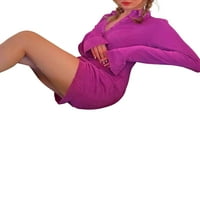 Nokiwiqis ženska puna boja navratnik na dugih rukava paket s dugim rukavima