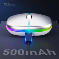 Eshawee bežični miš Bluetooth 5. Punjivi miš računar Tihi MAUAUSE LED pozadinski osvetli Ergonomski