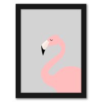 AmericanFlat Flamingo Nanamia Design Crni okvir Zidna umjetnost