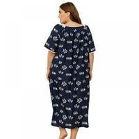Ženska haljina pidžama kratki rukav plus veličine Print Maxi haljine casual rublja