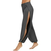 Ženske hlače široke noge na plaži hlače na plaži Crckstring Comfy elastične struke hlače casual cofy
