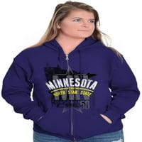 Minnesota nevolje za nevolje za državu MN Zip up dukseve muške ženske brine za brisko 5x