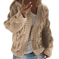 KARDIGAN DUŽE za žene s dugim rukavima meka džemper jakna lagana kardigan otvorena prednja pletena kardiganima