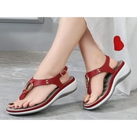 Avamo Flip Flops za žene široko klinasto sandale dame Ljeto na plaži vjenčane cipele sa lučnim nosačem