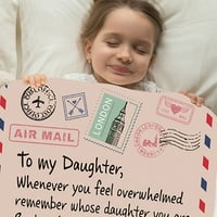 Bacock kućni tekstil kćer poklon pismo zagrljaj pokrivač za kćer sin poklon za kćer iz mame i tata rođendan