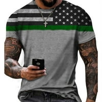 Muška košulja Ležerne prilike kratkih rukava Summer 3D Digitalni tisak Dan nezavisnosti Grafički majica