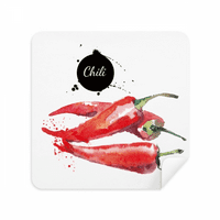 Chili Povrće ukusne zdrave akvarelne naočale za čišćenje tkanina za čišćenje zaslona od antilop