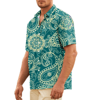 Muška cvijeća Paisley majica Havajski setovi casual gumb niz majicu kratkih rukava