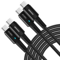 Urban USB C do USB C kabel 3,3ft 100W, USB 2. TIP C TRACK GORIVA Brzi naboj za POCO M5, iPad Pro, iPad