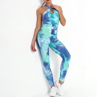 Hanas Fashion Socks ženske šivene sijamske tie-dye Bubble yoga hlače tink tanki hip-up joga hlače svijetlo