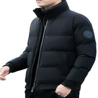 Zodanni muški kaput dugih rukava sa dugim rukavima Okružna odjeća casual puffer jakne zima toplo crna