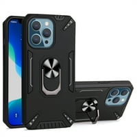 Za iPhone XR futrola sa prstenom Kickstand Stand 6.1 Plavi teški udarni udarni zaštitni telefon Prolazi protiv ogrebotine